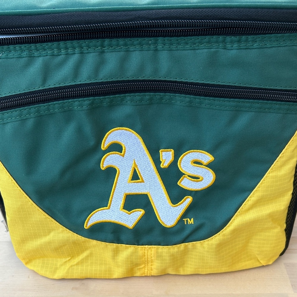 Green and Yellow A's Cooler Bag